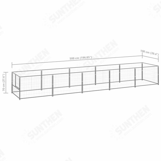 3082103 Outdoor Dog Kennel Silver 5 m² Steel House Cage Foldable Puppy Cats Sleep Metal Playpen Exercise Training Bedpan Pet Supplies 3082103 Outdoor Dog Kennel Silver 5 m² Steel House Cage Foldable Puppy Cats Sleep Metal Playpen Exercise Training Bedpan Pet Supplies