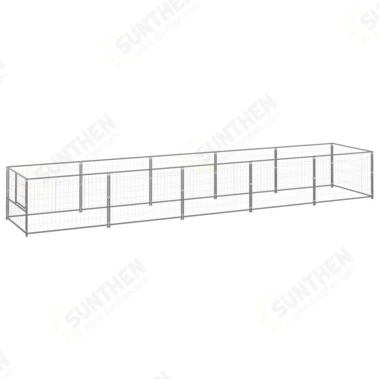 3082103 Outdoor Dog Kennel Silver 5 m² Steel House Cage Foldable Puppy Cats Sleep Metal Playpen Exercise Training Bedpan Pet Supplies 3082103 Outdoor Dog Kennel Silver 5 m² Steel House Cage Foldable Puppy Cats Sleep Metal Playpen Exercise Training Bedpan Pet Supplies