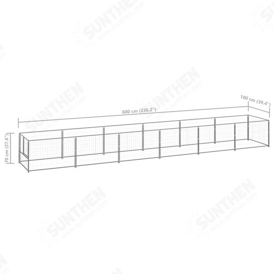 3082104 Outdoor Dog Kennel Silver 6 m² Steel House Cage Foldable Puppy Cats Sleep Metal Playpen Exercise Training Bedpan Pet Supplies 3082104 Outdoor Dog Kennel Silver 6 m² Steel House Cage Foldable Puppy Cats Sleep Metal Playpen Exercise Training Bedpan Pet Supplies