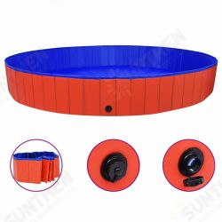 92601 Foldable Dog Swimming Pool Red 300x40 cm PVC Puppy Bath Collapsible Bathing for Cats Playing Kids Bathtub Pet Supplies 92601 Foldable Dog Swimming Pool Red 300x40 cm PVC Puppy Bath Collapsible Bathing for Cats Playing Kids Bathtub Pet Supplies