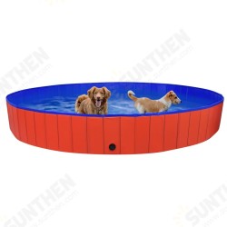 92601 Foldable Dog Swimming Pool Red 300x40 cm PVC Puppy Bath Collapsible Bathing for Cats Playing Kids Bathtub Pet Supplies 92601 Foldable Dog Swimming Pool Red 300x40 cm PVC Puppy Bath Collapsible Bathing for Cats Playing Kids Bathtub Pet Supplies