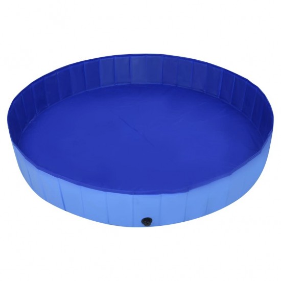 92603 Foldable Dog Swimming Pool Blue 300x40 cm PVC Puppy Bath Collapsible Bathing for Cats Playing Kids Bathtub Pet Supplies