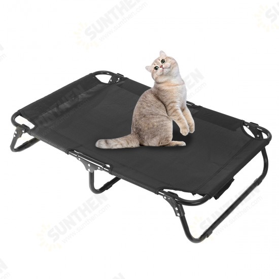 Elevated Pet Bed Dog Cat Cooling Lounger Folding Breathable Mesh Mat Foldable Removable