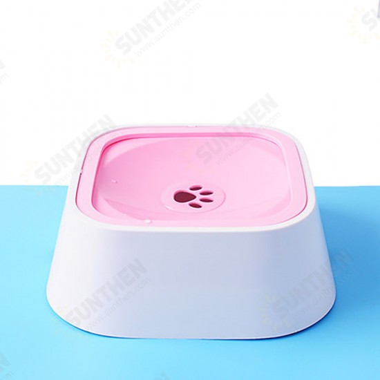 1500ml Dog Water Bowl No-Spill Cat Slow Water Feeder Vehicle Carried Floating Disk Pet Supplies Anti-overturning Puppy Splash proof Not Wet Mouth