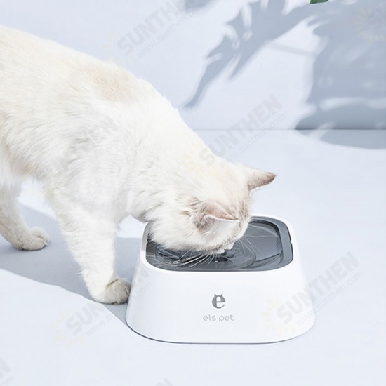 1500ml Dog Water Bowl No-Spill Cat Slow Water Feeder Vehicle Carried Floating Disk Pet Supplies Anti-overturning Puppy Splash proof Not Wet Mouth