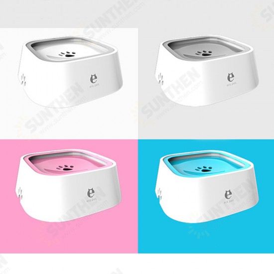 1500ml Dog Water Bowl No-Spill Cat Slow Water Feeder Vehicle Carried Floating Disk Pet Supplies Anti-overturning Puppy Splash proof Not Wet Mouth