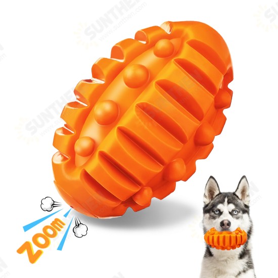 5inchx 3inch Large Interactive Dog Ball Toys, Real Beef Flavor, Squeaky Chew Toy for Medium Large Sized Dogs, Dishwasher Safe