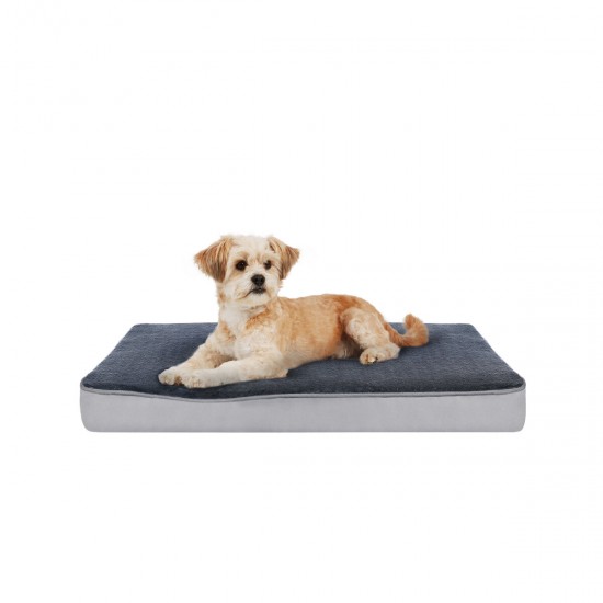 Orthopaedic Dog Pad m 74 * 46 * 7.5cm, Detachable Dog Basket, Washable Non Slip Dog and Cat Bed, Orthopaedic Dog Pad, Gray Foam Filled Dog Toy Mat