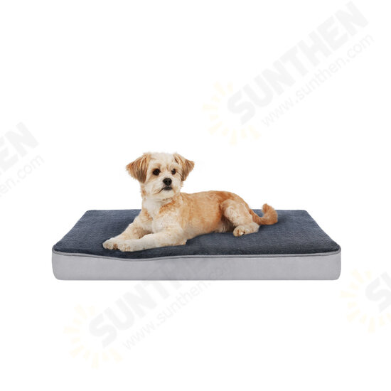 Orthopaedic Dog Pad m 74 * 46 * 7.5cm, Detachable Dog Basket, Washable Non Slip Dog and Cat Bed, Orthopaedic Dog Pad, Gray Foam Filled Dog Toy Mat