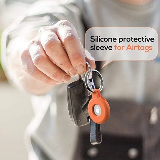 For Apple Airtags Liquid Silicone Protective Sleeve For Apple Locator Tracker Anti-lost Device Keychain Protective Sleeve for Apple Airtags