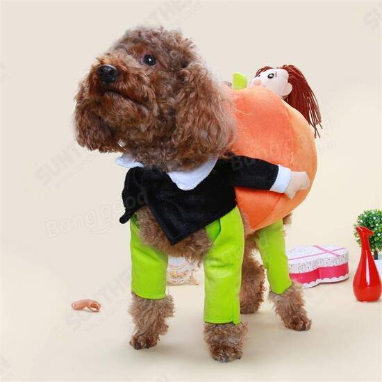 Funny Pet Dog Pumpkin Moveing Suits Pet Party Festival Apparel Clothing Costume Winter Clothes