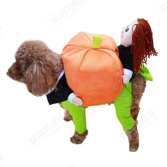 Funny Pet Dog Pumpkin Moveing Suits Pet Party Festival Apparel Clothing Costume Winter Clothes