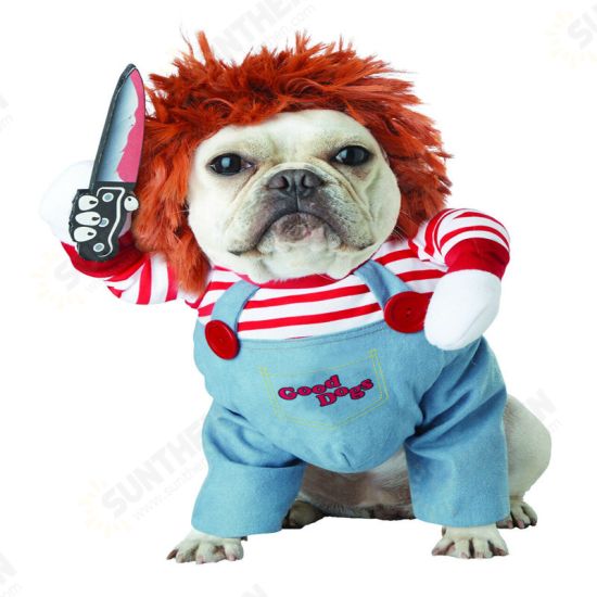 Halloween Pet Dog Clothes Dogs Holding a Knife Halloween Christmas Costume Funny Pet Cat Party Cosplay Apparel Clothing Halloween Pet Dog Clothes Dogs Holding a Knife Halloween Christmas Costume Funny Pet Cat Party Cosplay Apparel Clothing