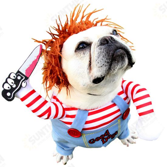 Halloween Pet Dog Clothes Dogs Holding a Knife Halloween Christmas Costume Funny Pet Cat Party Cosplay Apparel Clothing Halloween Pet Dog Clothes Dogs Holding a Knife Halloween Christmas Costume Funny Pet Cat Party Cosplay Apparel Clothing