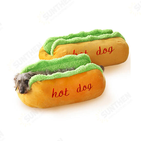 Hot Dog Shape Pet Mattress Puppy Cat Soft And Dirty Pet Bed S LSize