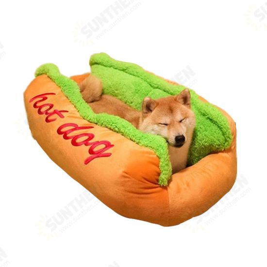 Hot Dog Shape Pet Mattress Puppy Cat Soft And Dirty Pet Bed S LSize