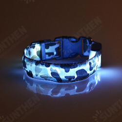 L Pet Dog LED Collar Nylon Safety Light Up Flashing Collar L Pet Dog LED Collar Nylon Safety Light Up Flashing Collar