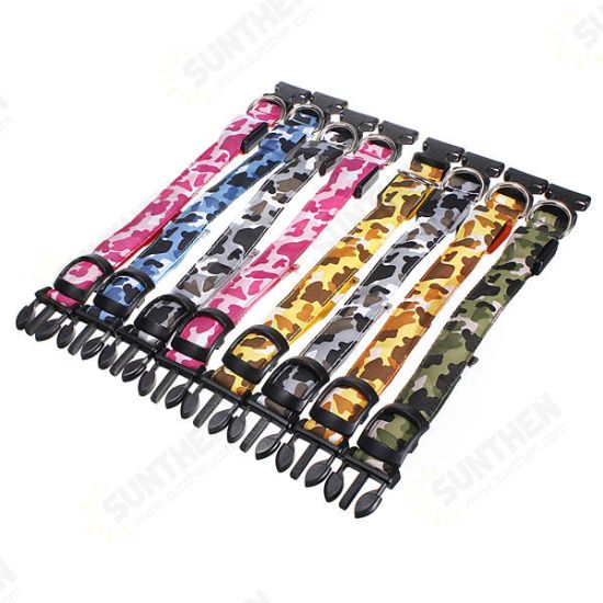 L Pet Dog LED Collar Nylon Safety Light Up Flashing Collar L Pet Dog LED Collar Nylon Safety Light Up Flashing Collar