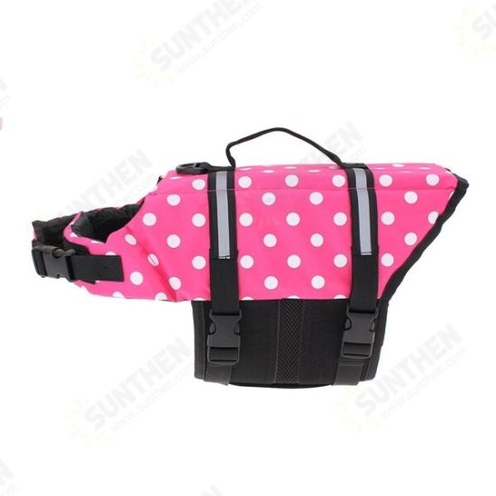 M Pet Aquatic Reflective Preserver Float Vest Dog Cat Saver Life Jacket New