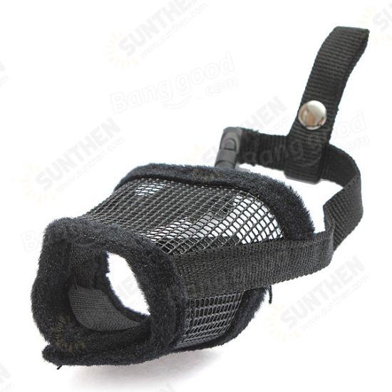 Nylon Fabric Adjustable Mesh Anti Bark Bite Pet Mouth Muzzle