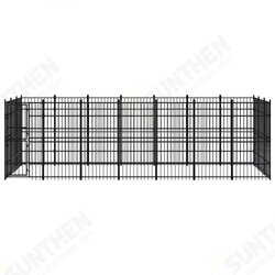 Outdoor Dog Kennel Steel 208.3 ft² Outdoor Dog Kennel Steel 208.3 ft²
