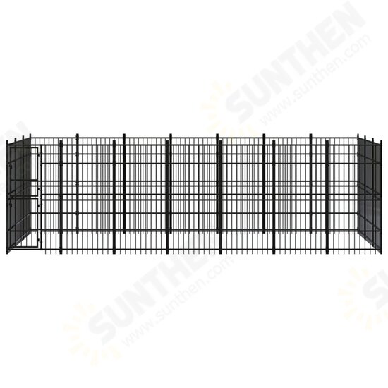 Outdoor Dog Kennel Steel 208.3 ft² Outdoor Dog Kennel Steel 208.3 ft²