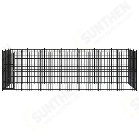 Outdoor Dog Kennel Steel 208.3 ft²