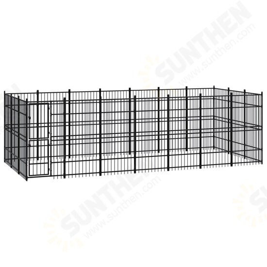 Outdoor Dog Kennel Steel 208.3 ft² Outdoor Dog Kennel Steel 208.3 ft²