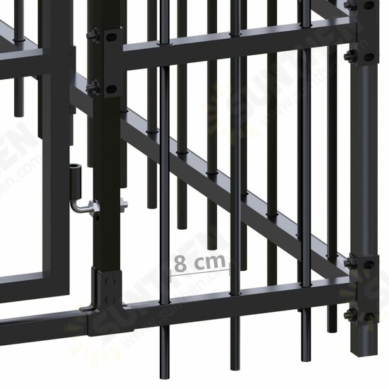 Outdoor Dog Kennel Steel 208.3 ft² Outdoor Dog Kennel Steel 208.3 ft²
