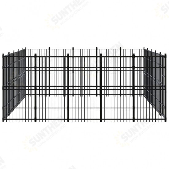 Outdoor Dog Kennel Steel 248 ft²