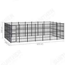 Outdoor Dog Kennel Steel 277.7 ft² Outdoor Dog Kennel Steel 277.7 ft²