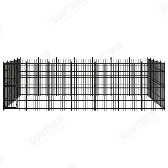 Outdoor Dog Kennel Steel 347.2 ft²