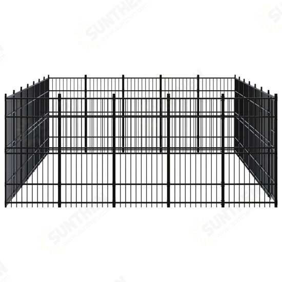 Outdoor Dog Kennel Steel 347.2 ft²