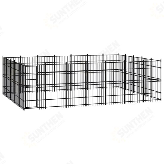 Outdoor Dog Kennel Steel 347.2 ft²