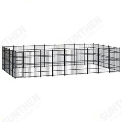 Outdoor Dog Kennel Steel 446.4 ft² Outdoor Dog Kennel Steel 446.4 ft²