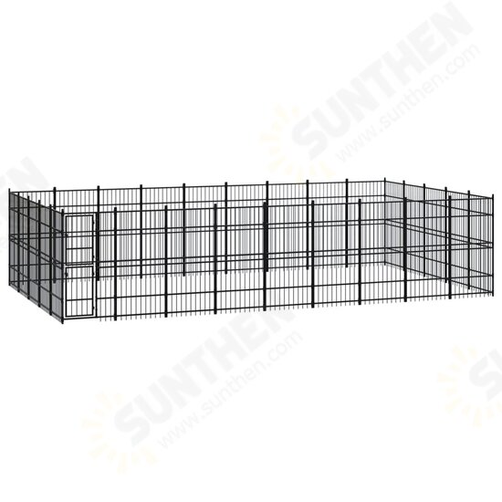 Outdoor Dog Kennel Steel 446.4 ft² Outdoor Dog Kennel Steel 446.4 ft²