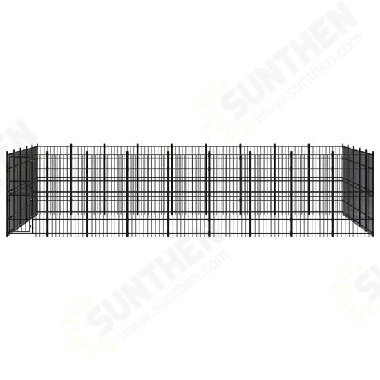 Outdoor Dog Kennel Steel 446.4 ft² Outdoor Dog Kennel Steel 446.4 ft²