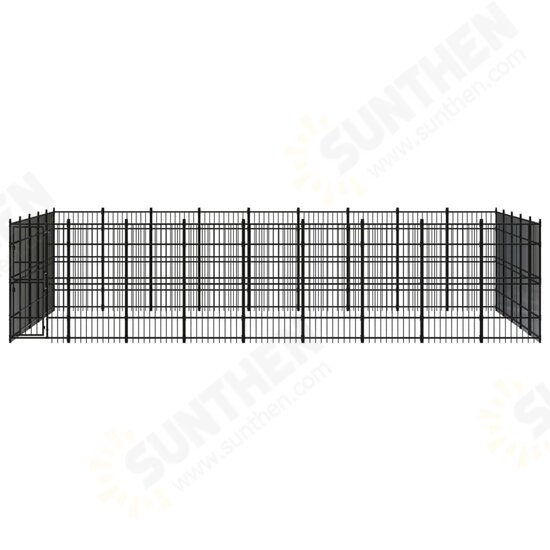 Outdoor Dog Kennel Steel 446.4 ft²