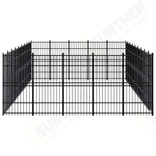 Outdoor Dog Kennel Steel 446.4 ft² Outdoor Dog Kennel Steel 446.4 ft²