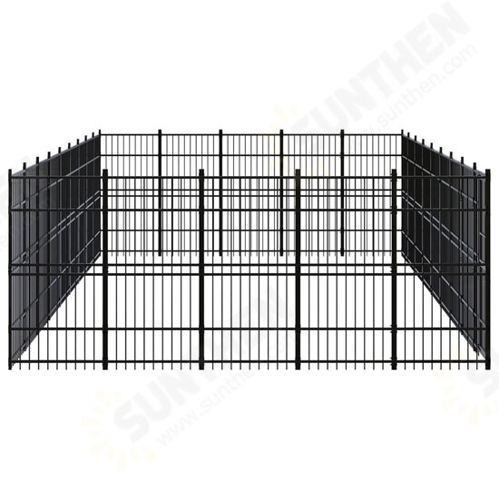 Outdoor Dog Kennel Steel 446.4 ft²