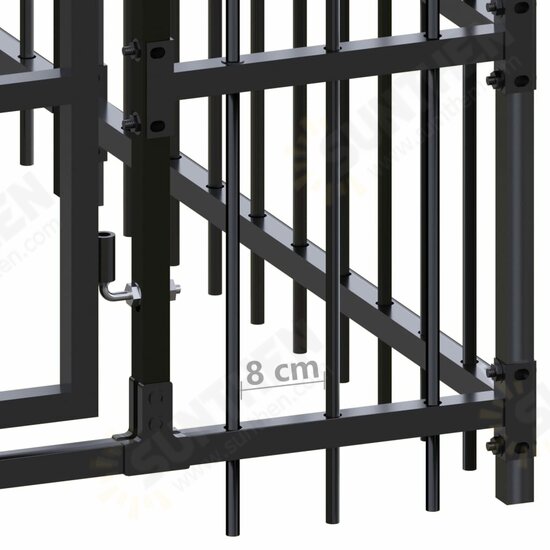 Outdoor Dog Kennel Steel 446.4 ft² Outdoor Dog Kennel Steel 446.4 ft²