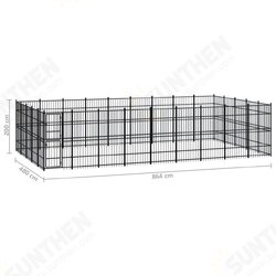 Outdoor Dog Kennel Steel 446.4 ft² Outdoor Dog Kennel Steel 446.4 ft²