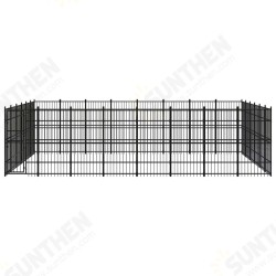 Outdoor Dog Kennel Steel 476.2 ft² Outdoor Dog Kennel Steel 476.2 ft²