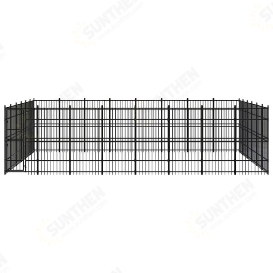 Outdoor Dog Kennel Steel 476.2 ft²