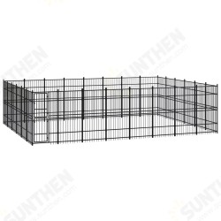 Outdoor Dog Kennel Steel 476.2 ft² Outdoor Dog Kennel Steel 476.2 ft²