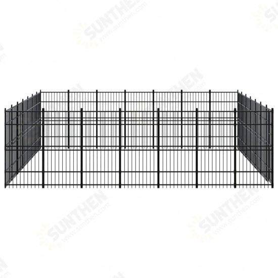 Outdoor Dog Kennel Steel 486.1 ft² Outdoor Dog Kennel Steel 486.1 ft²