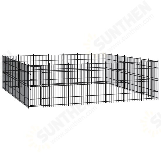 Outdoor Dog Kennel Steel 486.1 ft² Outdoor Dog Kennel Steel 486.1 ft²