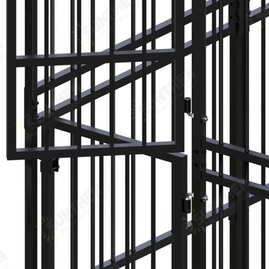 Outdoor Dog Kennel Steel 486.1 ft² Outdoor Dog Kennel Steel 486.1 ft²