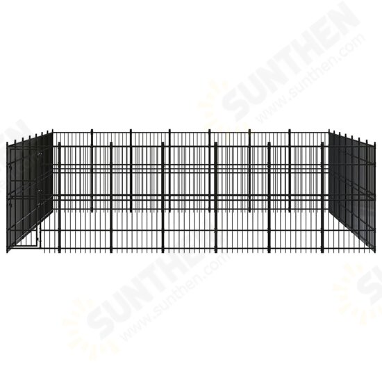 Outdoor Dog Kennel Steel 486.1 ft² Outdoor Dog Kennel Steel 486.1 ft²