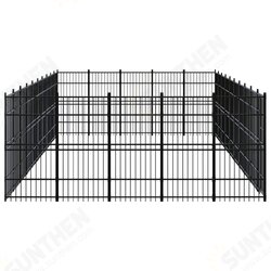 Outdoor Dog Kennel Steel 496 ft² Outdoor Dog Kennel Steel 496 ft²